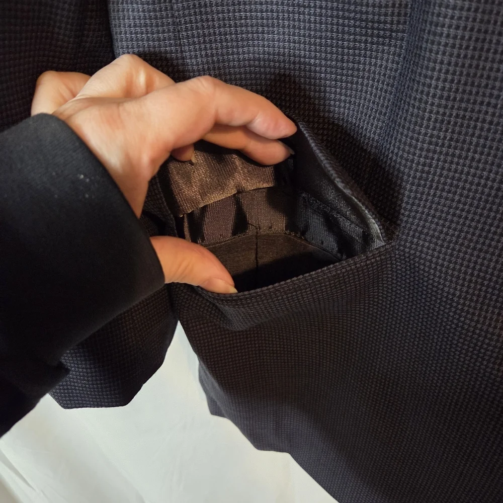 Oscar de la Renta Dark Gray Men's 3 Button Wool Sport Coat Size 42S